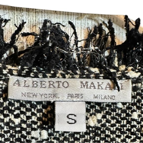 Alberto Malaki open front vest polyester fringe metallic size small - Picture 3 of 5